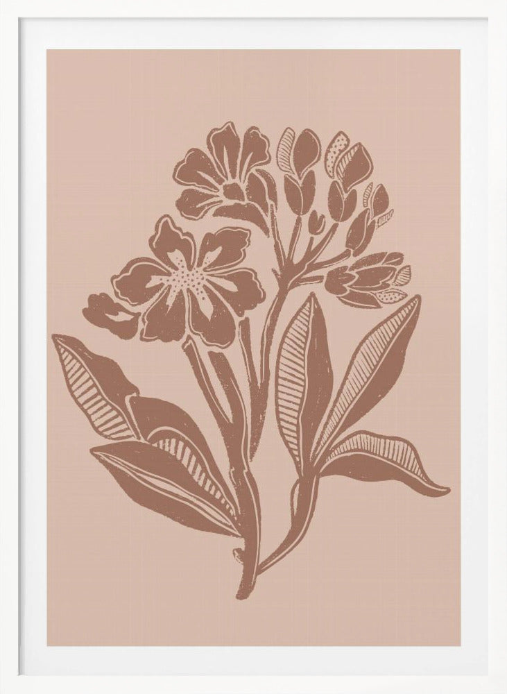 Mocha Florals - Poster / Art Print