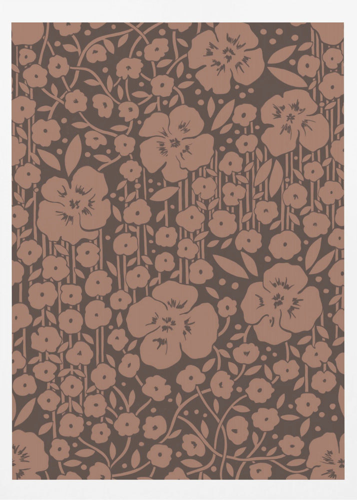 Flower Poem - dark - Poster / Art Print