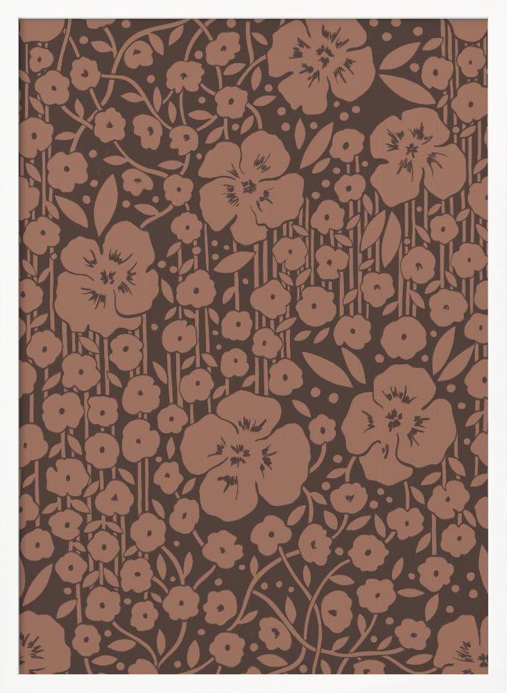 Flower Poem - dark - Poster / Art Print