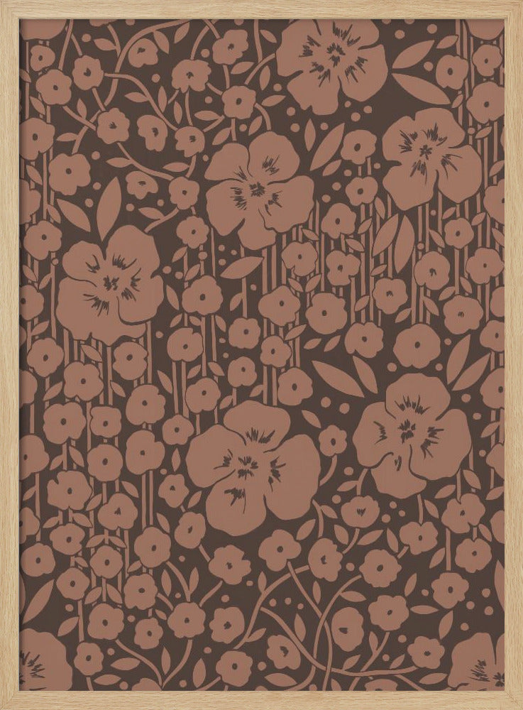 Flower Poem - dark - Poster / Art Print