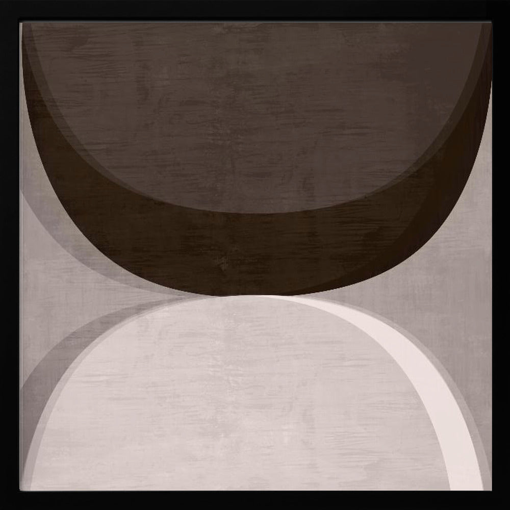 Modern Mocha Abstract Shapes 1 - Poster / Art Print