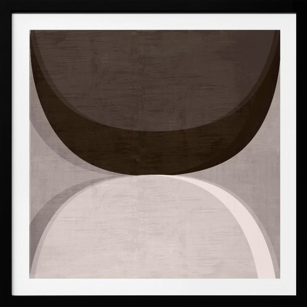 Modern Mocha Abstract Shapes 1 - Poster / Art Print