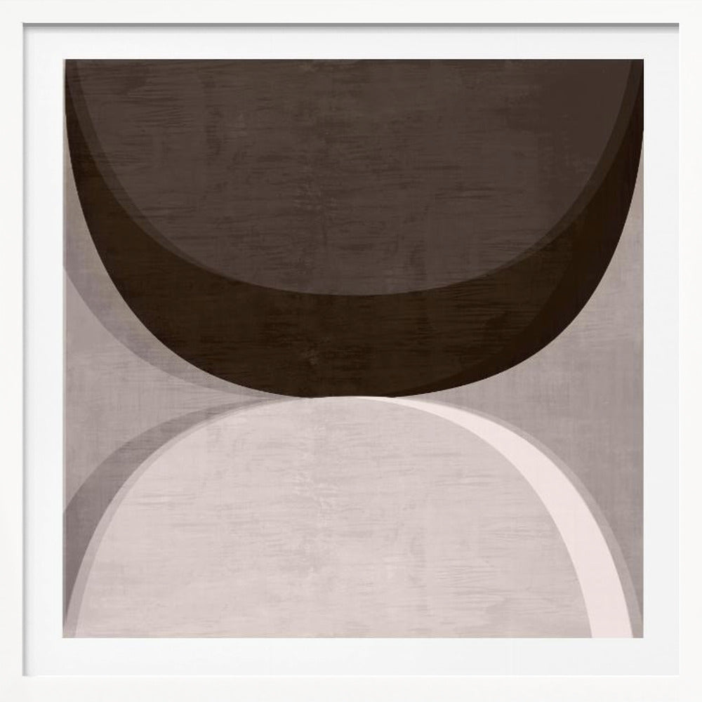 Modern Mocha Abstract Shapes 1 - Poster / Art Print