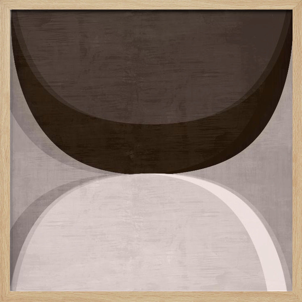 Modern Mocha Abstract Shapes 1 - Poster / Art Print