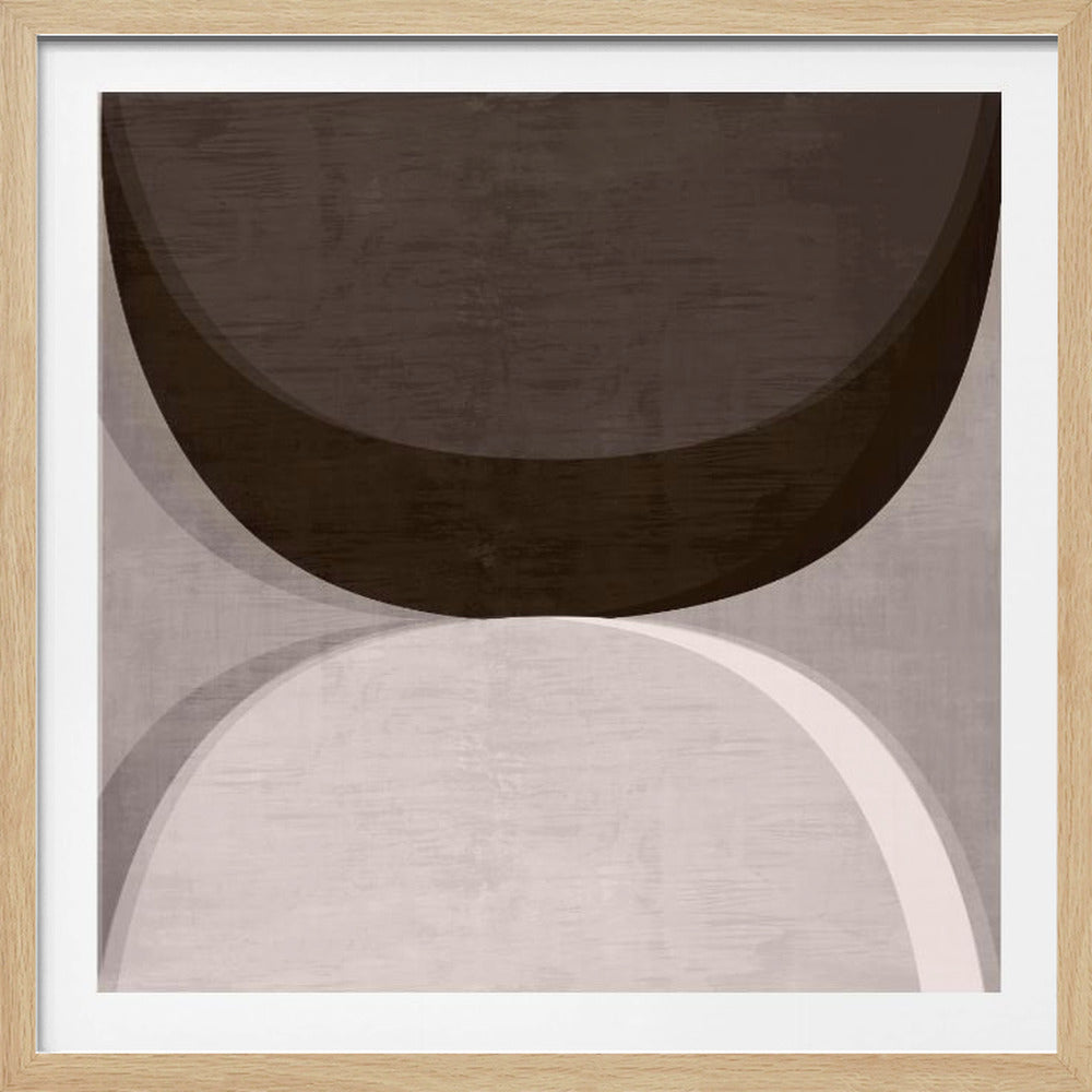 Modern Mocha Abstract Shapes 1 - Poster / Art Print