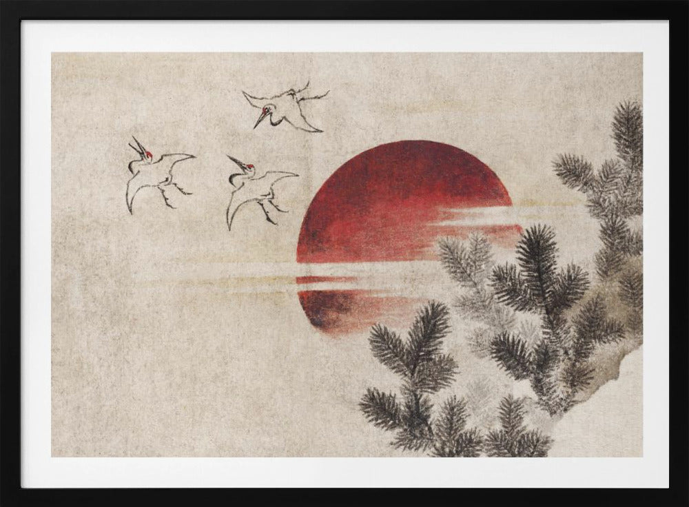 Birds and Sunset, From Album of Sketches (1814) Full - Poster / Art Print