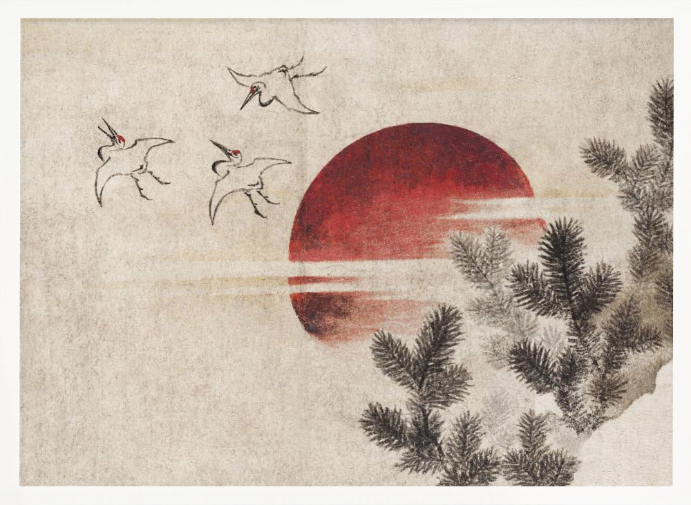 Birds and Sunset, From Album of Sketches (1814) Full - Poster / Art Print