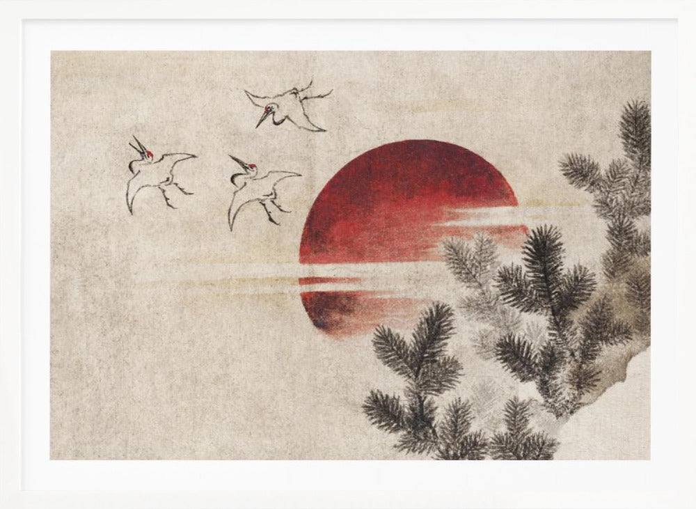 Birds and Sunset, From Album of Sketches (1814) Full - Poster / Art Print