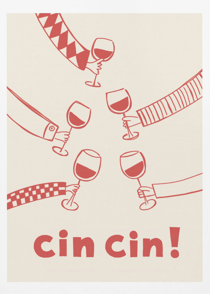 Chin chin! Wine Party with Friends - Poster / Art Print