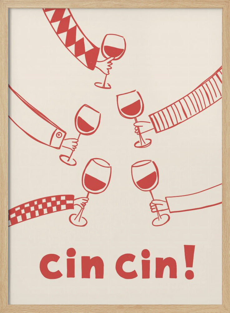 Chin chin! Wine Party with Friends - Poster / Art Print
