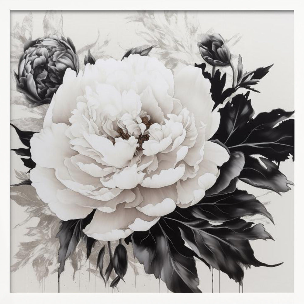 Peonies Sketch - Poster / Art Print