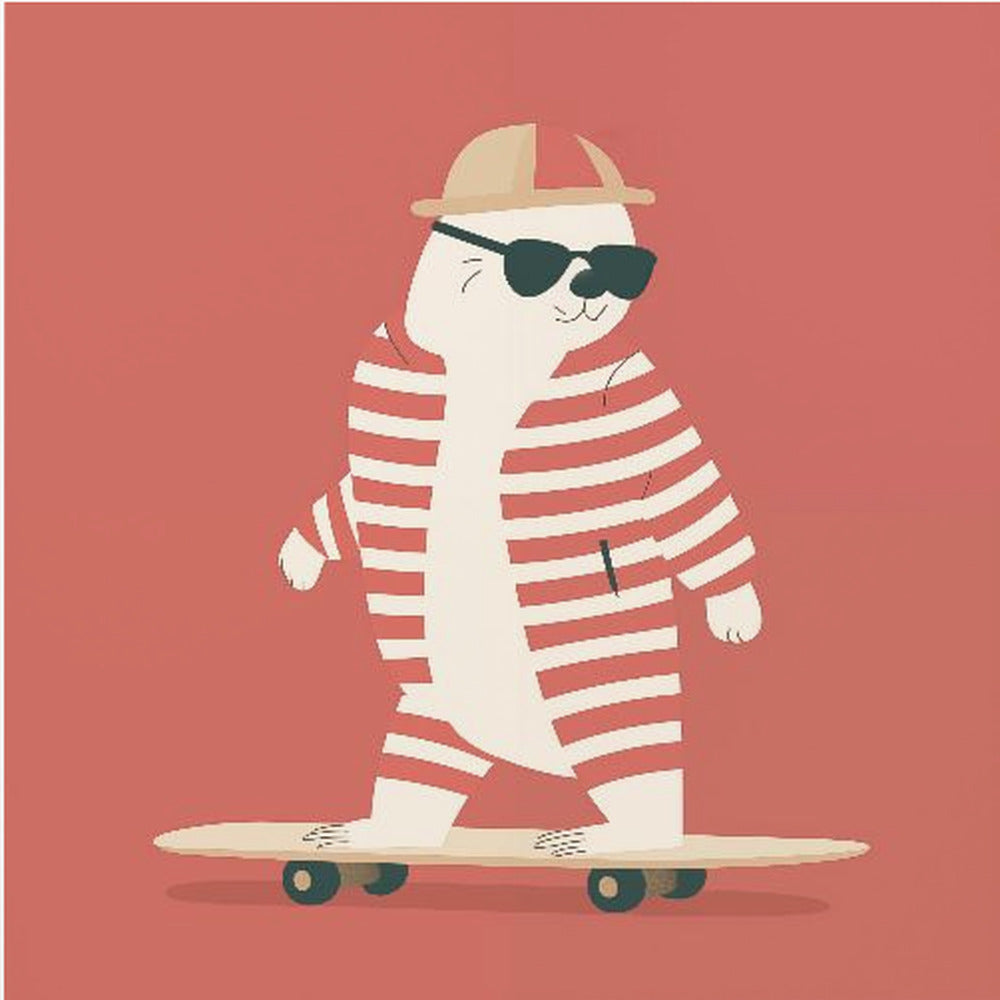 Skateboard Bear - Poster / Art Print