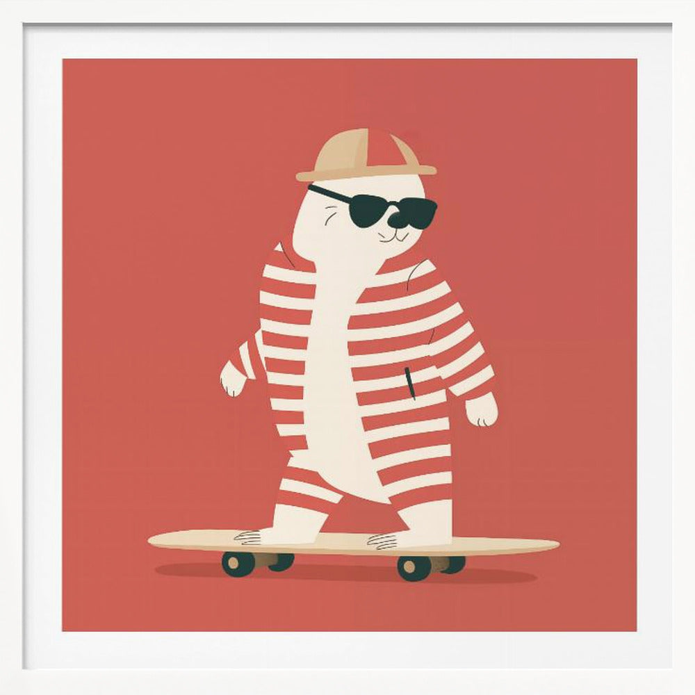 Skateboard Bear - Poster / Art Print