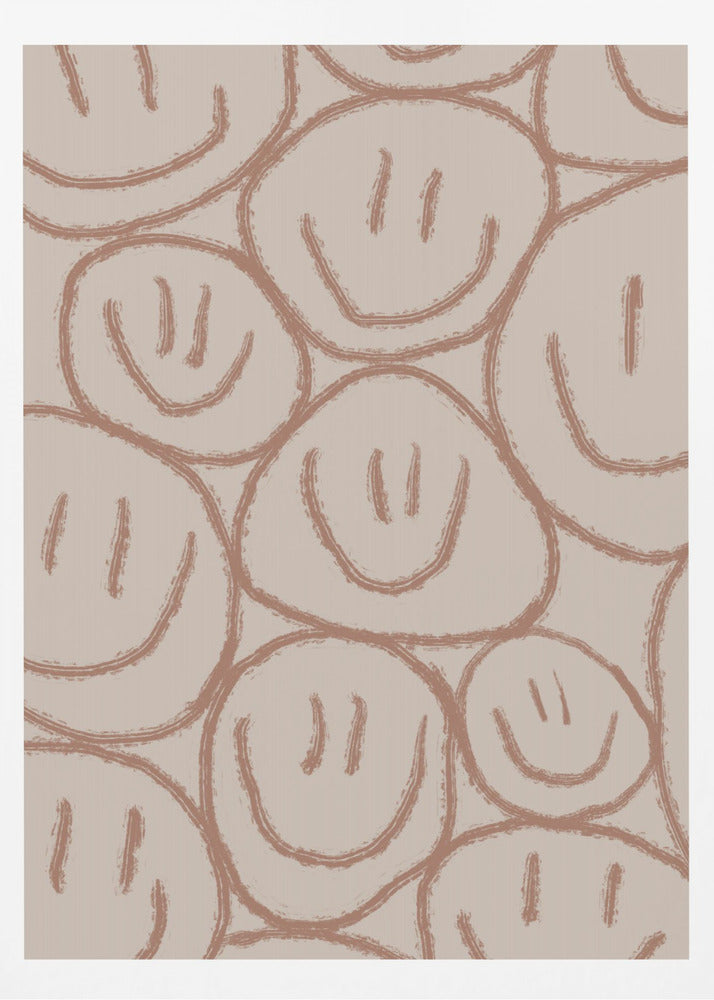 Many Smiles Brown - Poster / Art Print