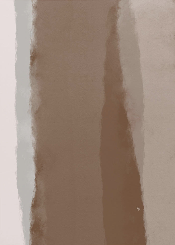 Abstract Mocha Linearity - Poster / Art Print
