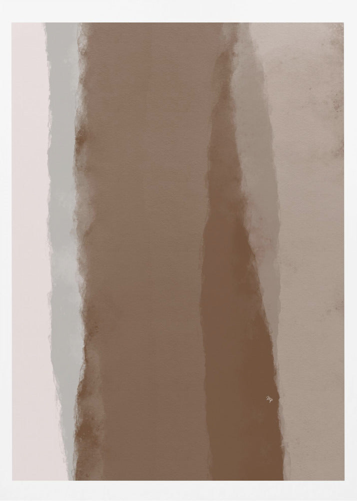 Abstract Mocha Linearity - Poster / Art Print