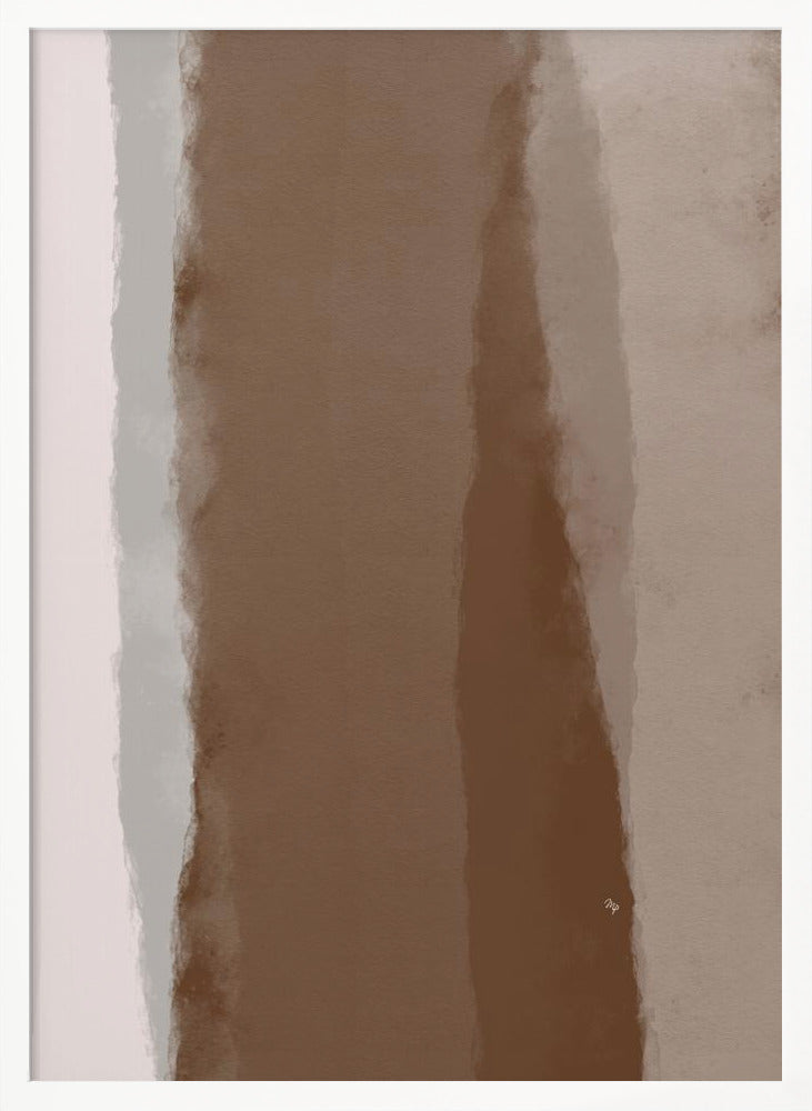 Abstract Mocha Linearity - Poster / Art Print