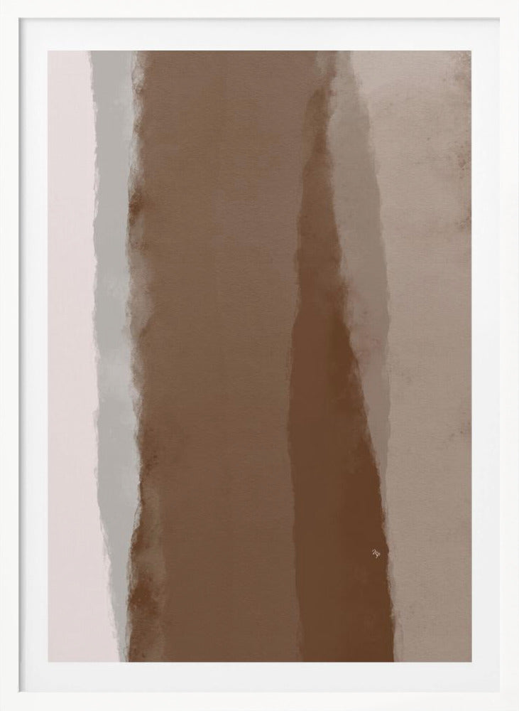 Abstract Mocha Linearity - Poster / Art Print