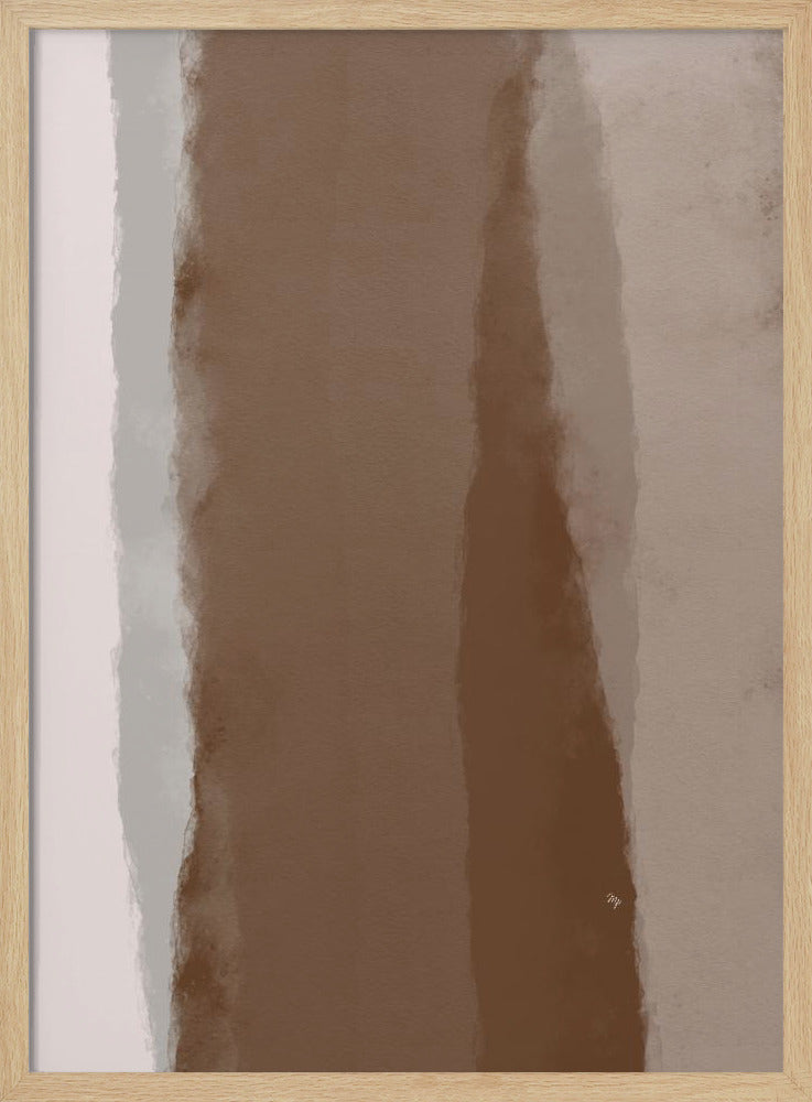 Abstract Mocha Linearity - Poster / Art Print