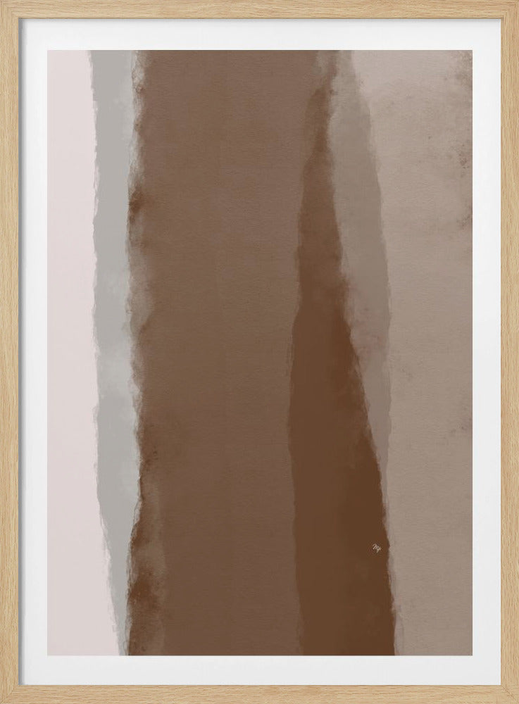 Abstract Mocha Linearity - Poster / Art Print