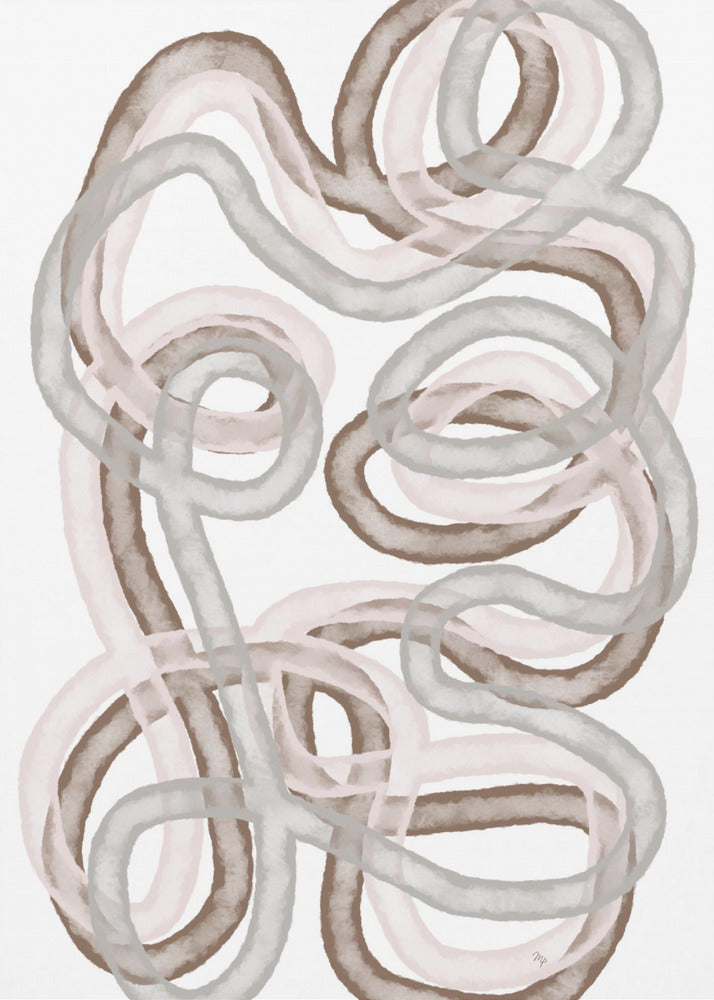 Abstract Mocha Highway - Poster / Art Print