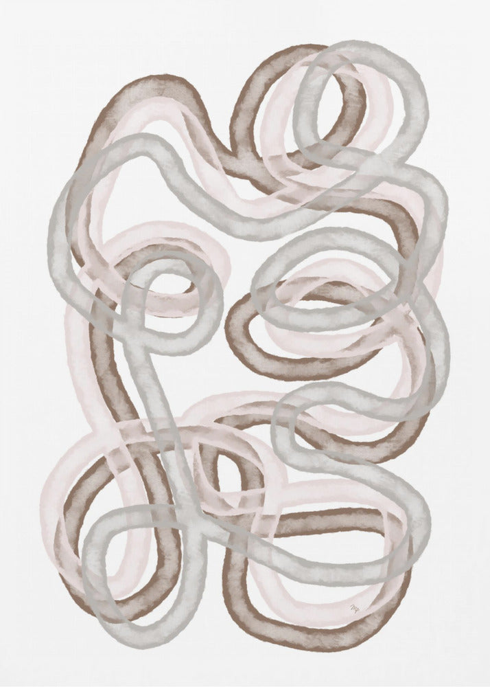 Abstract Mocha Highway - Poster / Art Print