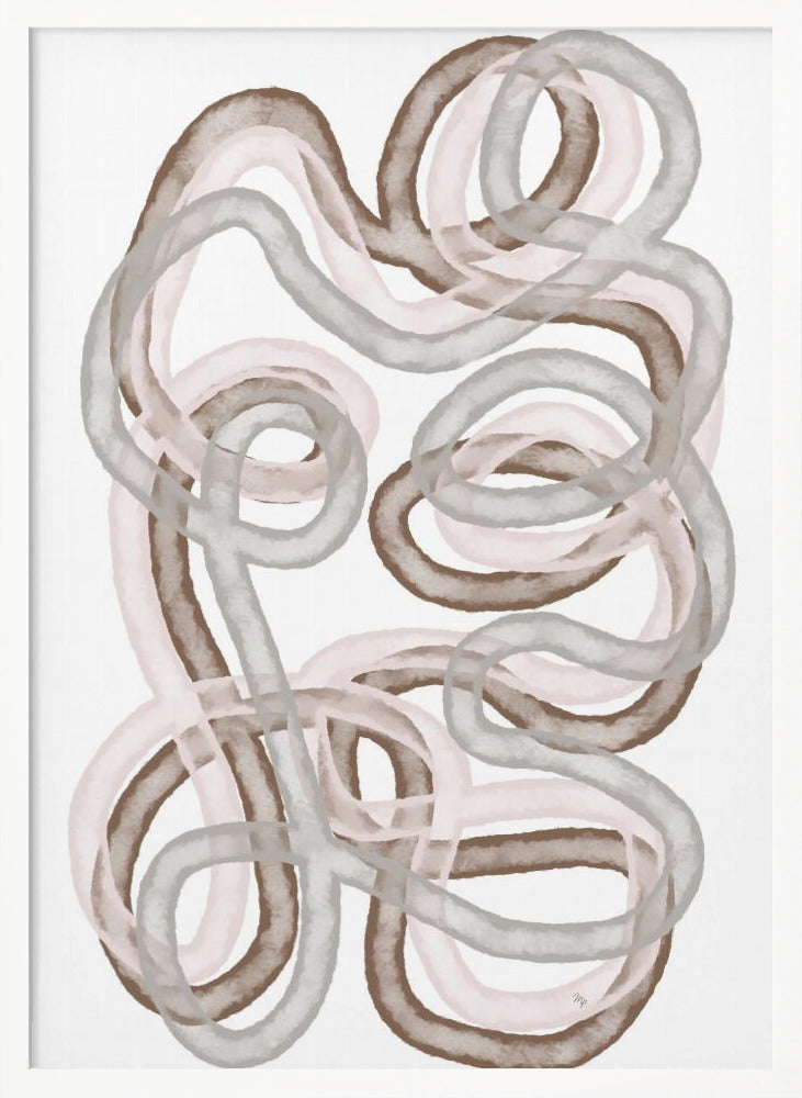 Abstract Mocha Highway - Poster / Art Print