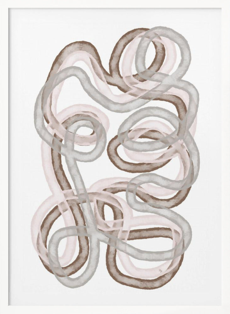 Abstract Mocha Highway - Poster / Art Print