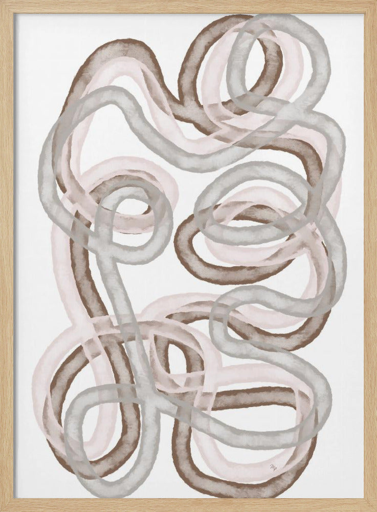 Abstract Mocha Highway - Poster / Art Print