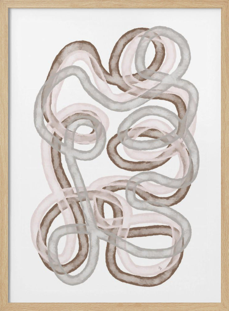 Abstract Mocha Highway - Poster / Art Print