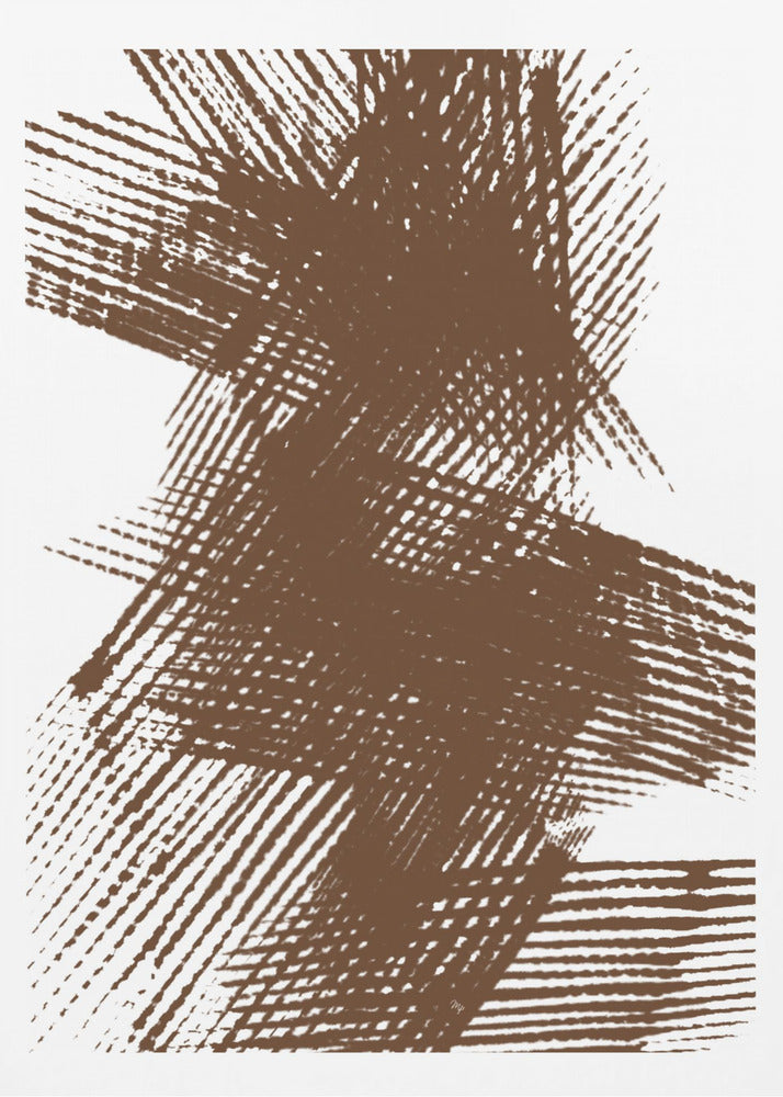 Abstract Brown Lines - Poster / Art Print