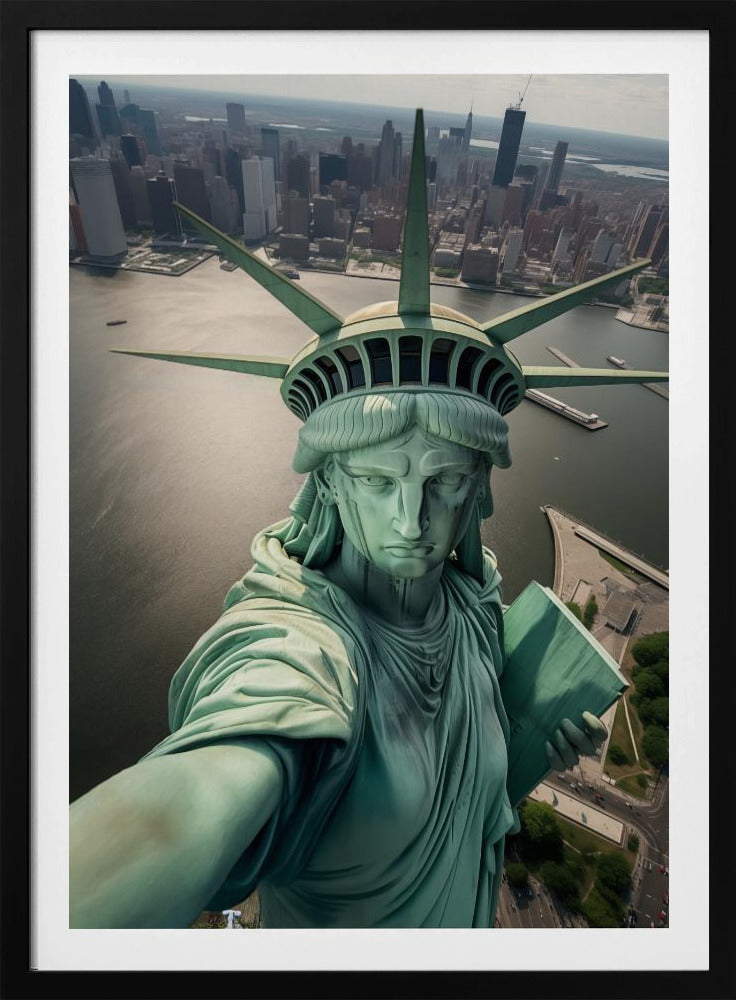 The Statue of Liberty Selfie - Poster / Art Print