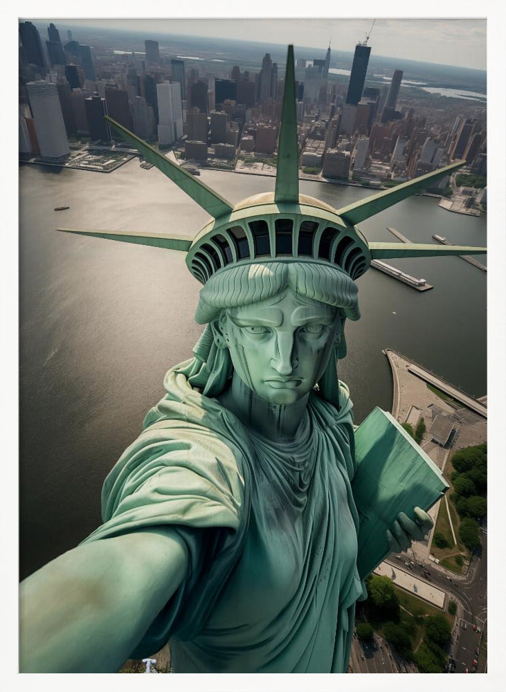 The Statue of Liberty Selfie - Poster / Art Print