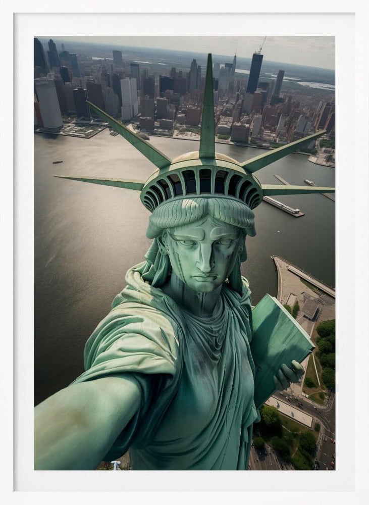 The Statue of Liberty Selfie - Poster / Art Print