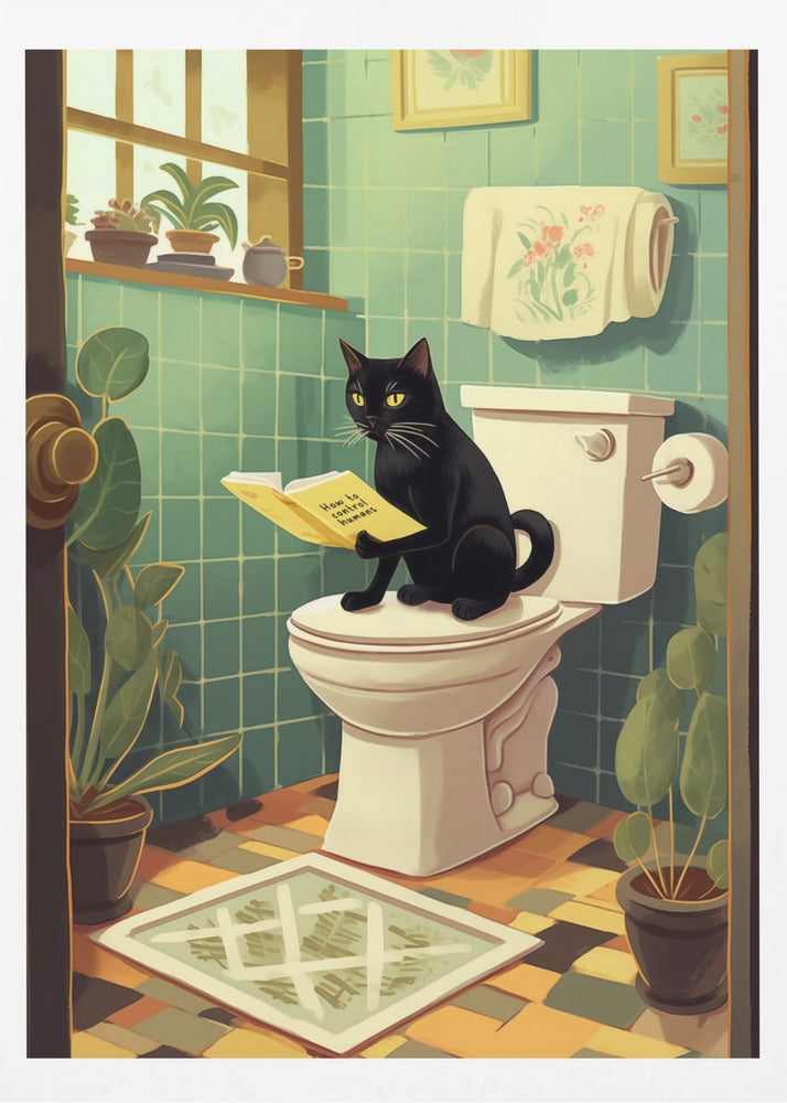 Toilet Cat - Poster / Art Print