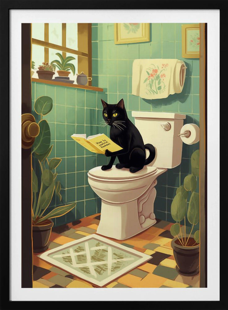 Toilet Cat - Poster / Art Print