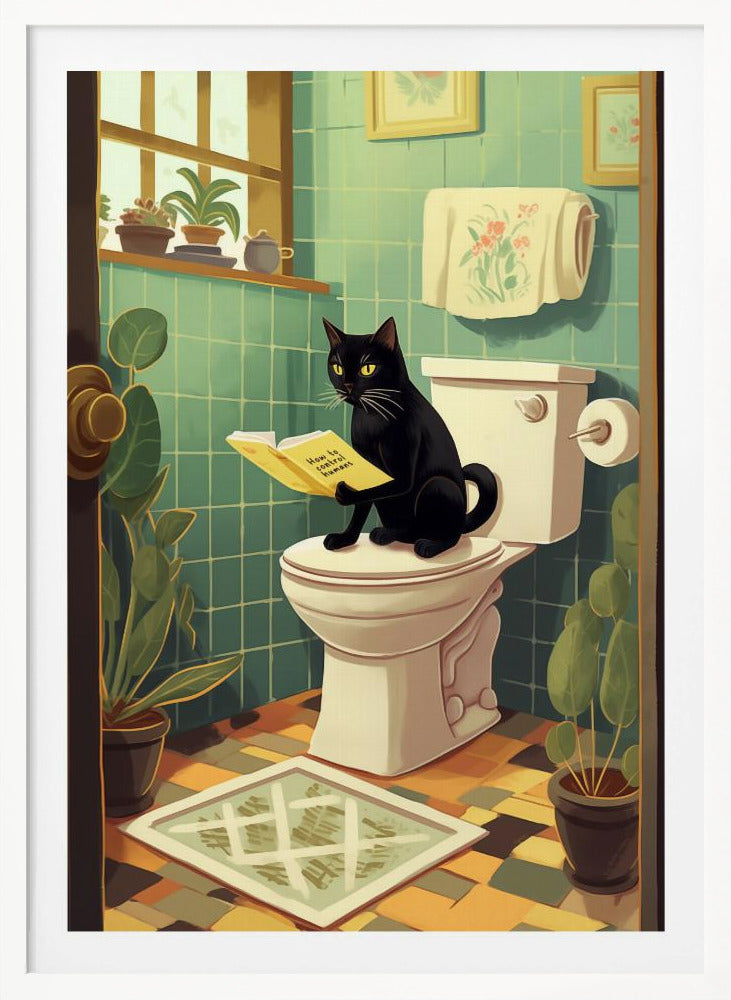 Toilet Cat - Poster / Art Print
