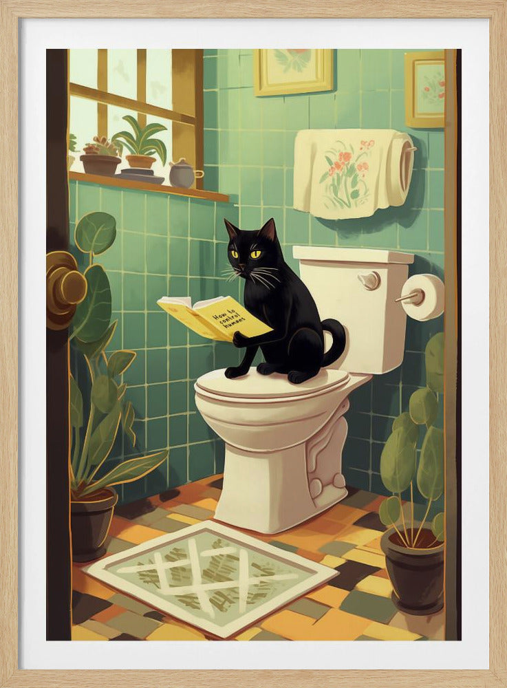 Toilet Cat - Poster / Art Print