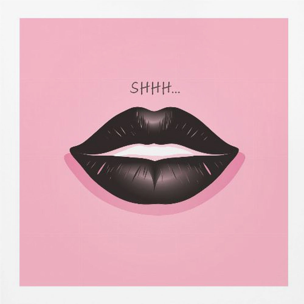 Lips In Black and Pink - Poster / Art Print