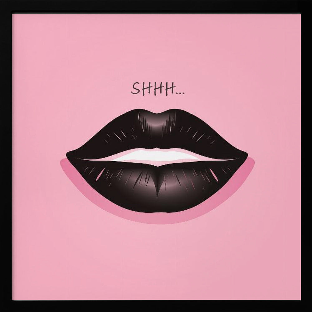Lips In Black and Pink - Poster / Art Print