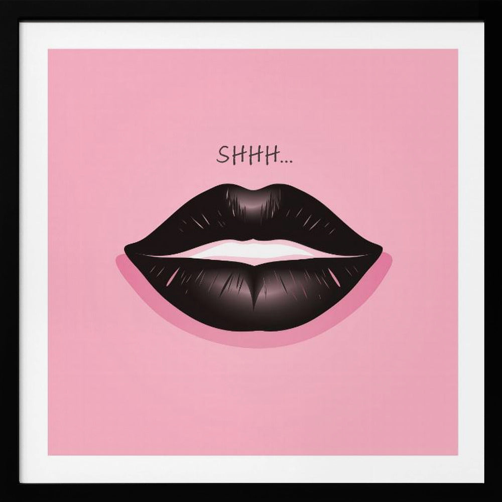 Lips In Black and Pink - Poster / Art Print