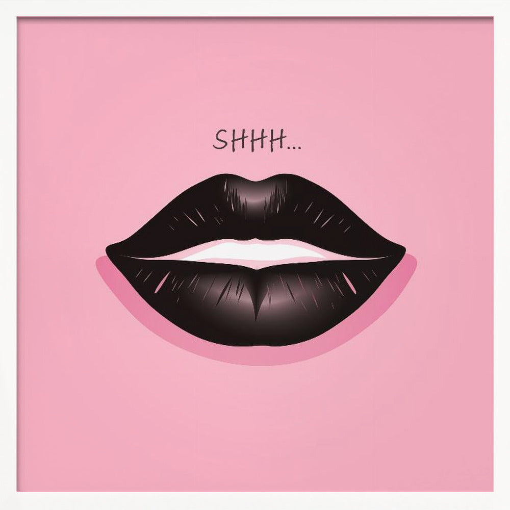 Lips In Black and Pink - Poster / Art Print