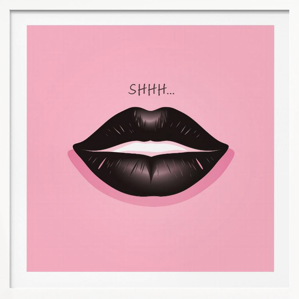 Lips In Black and Pink - Poster / Art Print