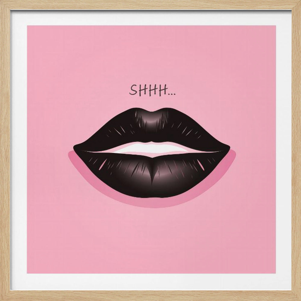 Lips In Black and Pink - Poster / Art Print