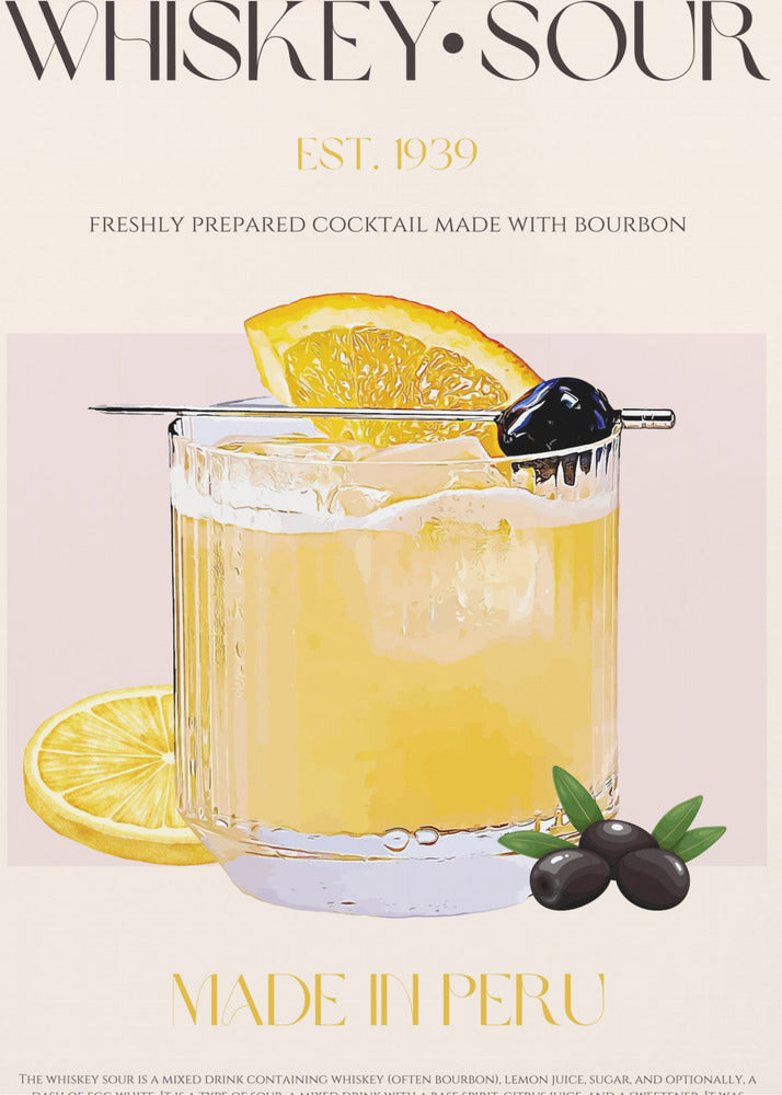 Whiskey sour print - Poster / Art Print