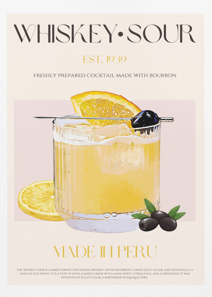 Whiskey sour print - Poster / Art Print