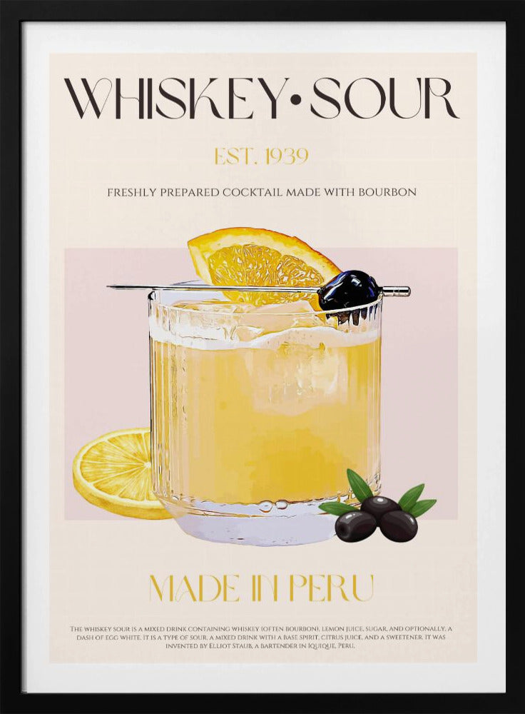 Whiskey sour print - Poster / Art Print