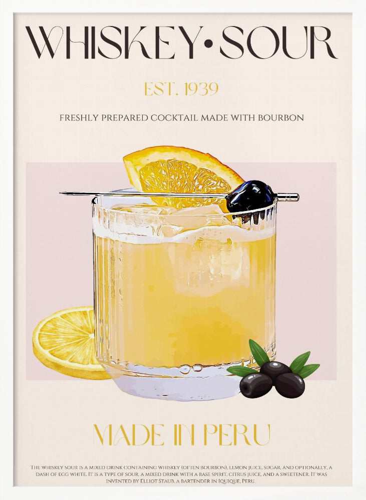 Whiskey sour print - Poster / Art Print