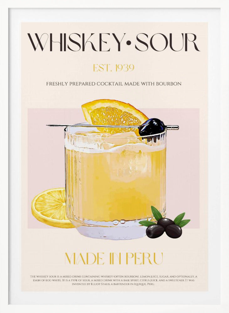 Whiskey sour print - Poster / Art Print