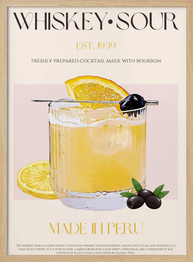 Whiskey sour print - Poster / Art Print